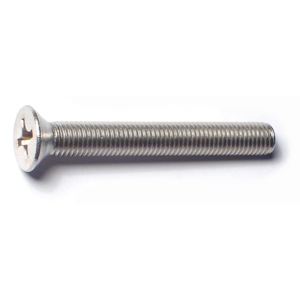 Midwest Fastener 1/4"-28 x 2 in Phillips Flat Machine Screw, Plain 18-8 Stainless Steel, 8 PK 37687 - main